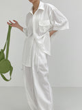 Zed two-way banding nylon slacks