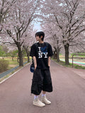 Amekaji Loose Cargo Crop Pants