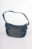 studded denim hover bag