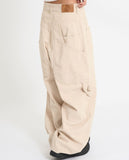 Crown corduroy wide cargo pants