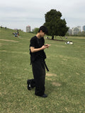 Sword Henley Neck Ringer Short Sleeve T-shirt