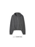 Risa Damage Cropped Zip Hoodie
