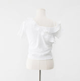 Berry Wave Off-Shoulder T-Shirt