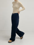Slit Wool Turtleneck T-Shirt