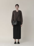[Premium] Classic Whole Garment V-neck Knit