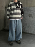 Snap Wide Washed Denim
