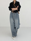 [unisex] Slit stopper wide pants