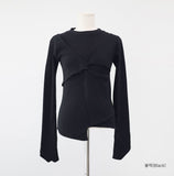 Twisted Slit Unbalanced T-shirt