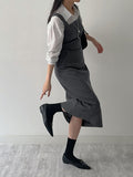 [Long ver.] Pecan Adjust Sleeveless One Piece