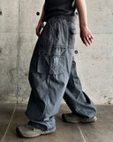 Vintage Washed Cargo Banding Pants