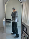Side Zipper Round Knit