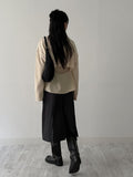 Low Midi Pleated Skirt