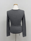 [Brushed Lining] Poe Wrap Bustier T-Shirt