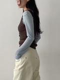 Dipping U-neck Sleeveless Top