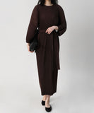 [Premium] Clean Pleated Belt One Piece