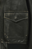 VINTAGE WASHED FUR LEATHER JACKET