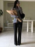 Dent High Neck Tencel See-Through Blouse
