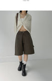 [unisex] Carpenter Cotton Bermuda Wide Pants