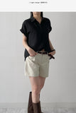 Oxford Cotton Half-length Shorts
