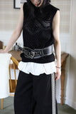 Punching Net Knit Sleeveless