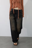 Desert black washing denim