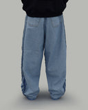 Reverse Track Balloon Denim Pants