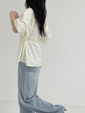 Poplin Two-Way Loose Fit Short Sleeve Shirt
