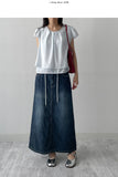 179 Stopper Denim Long Skirt