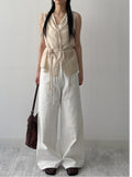 Mocha Strap Sleeveless Blouse