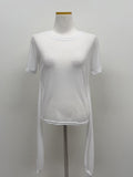 Mono Wrap See-through Short Sleeve T-shirt
