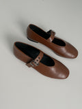 Peanut Buckle Mary Jane Flat Shoes