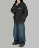 Border pocket balloon jeans
