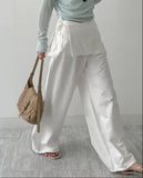 Lace Wrap Balloon Fit Wide Pants