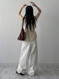 Jacquard Strap Two-Way Wide Pants