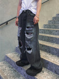 Destroyed Vintage Black Denim