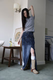 Leather belt middle boots