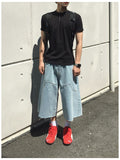 Foil Carpenter Bermuda Denim Pants