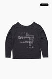 Gaussian off-shoulder tee
