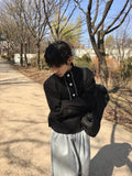 Dev Turtleneck Crop Waffle Sweatshirt