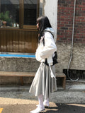 FOLDED WAIST FLARE SKIRT