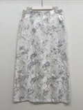 Raw Flower H-line Long Skirt