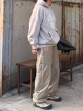 Wave shirring brushed padded pants