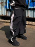 Side Zipper Nylon String Pants