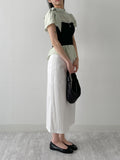 Cookie Button H-Line Long Skirt