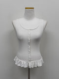 Frill U-neck Sleeveless