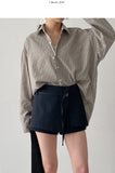 Striped Seersucker Overfit Shirt