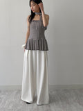 [Tie SET] Stripe frill sleeveless