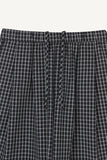 Gingham Check Banding Bermuda Pants