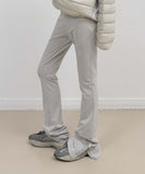 Button Slit Bootcut Pants