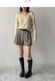 Tail Sheep V-Neck Loose Fit Knit